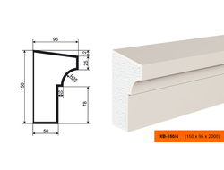 Фасадный карниз из пенополистирола с покрытием LEPNINAPLAST (Лепнинапласт)КВ -150/4