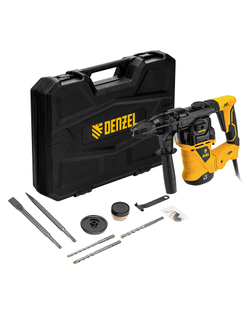 Перфоратор электрический RHV-1250-30, SDS-plus, 1250 Вт, 5 Дж, 3 плюс 1 режим Denzel