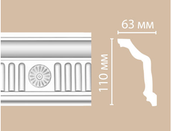 Потолочный плинтус из полиуретана с орнаментом DECOMASTER (Декомастер) - DT88152