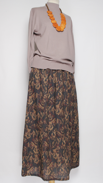 ЮБКА "ХЛОПОК НА ПОДКЛАДЕ" синяя до р.48