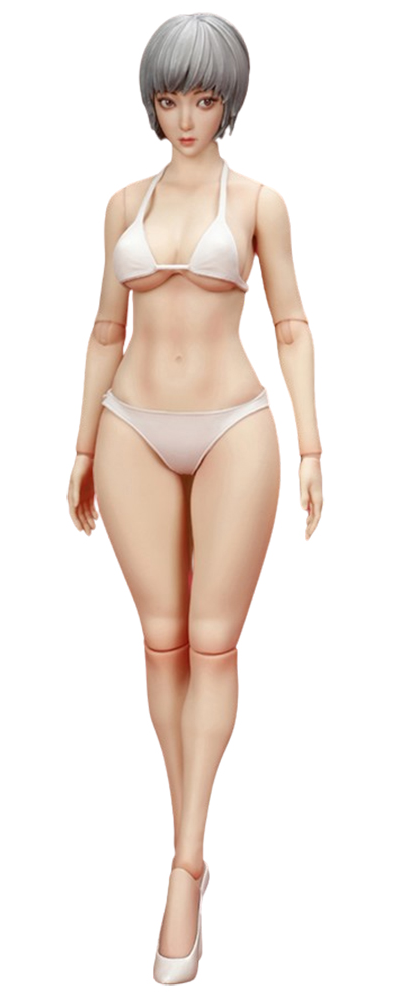 Девушка с подвижными глазами (тело и скульпт) - Коллекционная фигурка 1/6 Jointed Female Doll Basic Set Grey Hair with White Skin (GC3026) - True1Toys