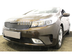 Защита радиатора KIA Cerato 2016-2018 black верх