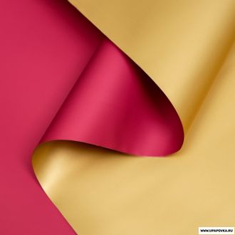 Пленка матовая для цветов двухсторонняя "Зефир" Красно - бежевый 57 см х 5 м