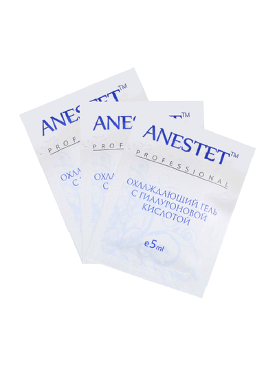 Охлаждающий гель ANESTET professional (с гиалуронкой), 5 мл.