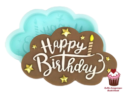 Форма силиконовая Облако Happy Birthday