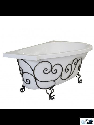 Ванна Эстет Грация 170 x 94 см, каменная правая, угловая, асимметричная