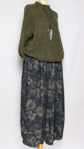 ДЖЕМПЕР КОРОТКИЙ "КИМОНО БУКЛЕ СТОЙКА" хаки до р.52