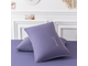 Однотонный сатин постельное белье с вышивкой цвет светло фиолетовый (1.5 спальное, двуспальное, Евро и Дуэт семейный) CH051