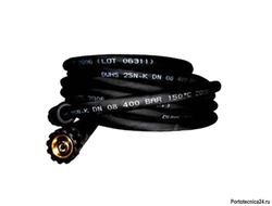 Шланг ВД двухоплёточный, (EU) 2SN-08, гайка M22x1,5-гайка 3/8, 10m, 400bar для COMET, DELVIR