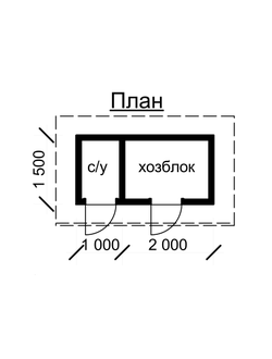 ХОЗ.БЛОК КАРКАС: ГАБАРИТНЫЕ РАЗМЕРЫ: (1.5Х3М), ОБЩАЯ ПЛОЩАДЬ: 4.5М²