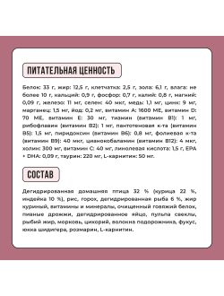 BOWL WOW (Боул Вау) корм сухой для стерилизованных кошек Индейка, Курица, Свекла, 400 г