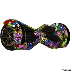 Гироскутер Smart Balance Transformer LED 8 дюймов Граффити Фиолетовый