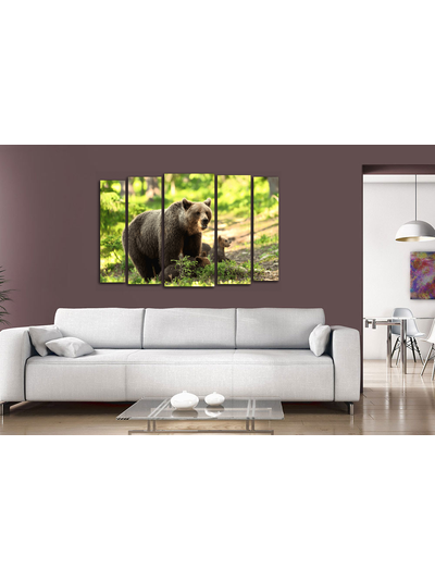Модульная картина &quot;Бурые мишки&quot;