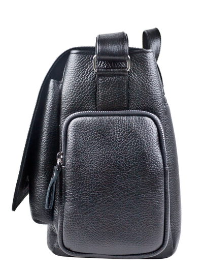 Кожаная мужская сумка Toara black (арт. 5058-61)