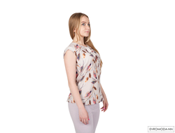 Блузка бежевая без рукава Pretty One 1443-021 р. 44 RU (Акция)