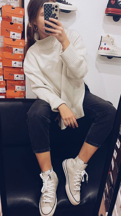 Кеды Converse Chuck 70 Cozy Club зимние белые высокие