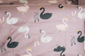 Детский постельный комплект "Лебеди"