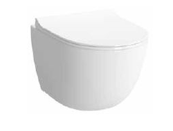 Комплект: подвесной безободковый унитаз с тонким сиденьем с микролифтом, инсталяцией и панелью управления, Vitra Sento Rim-Ex, 9830B003-7207