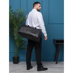 Кожаная дорожная сумка Campelli black (арт. 4014-01)