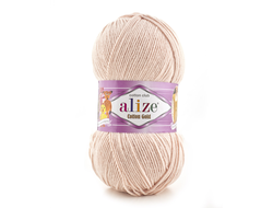 Пряжа Cotton Gold Alize (Ализе Коттон голд) Состав: 55% хлопок и 45% акрил Вес: 100 гр Метраж: 330 м. цвет Светло розовый  401