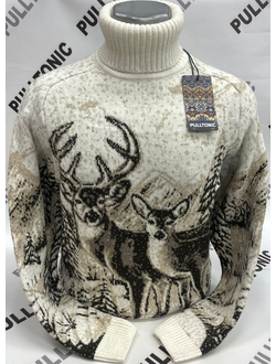 Мужской свитер Семья оленей 02