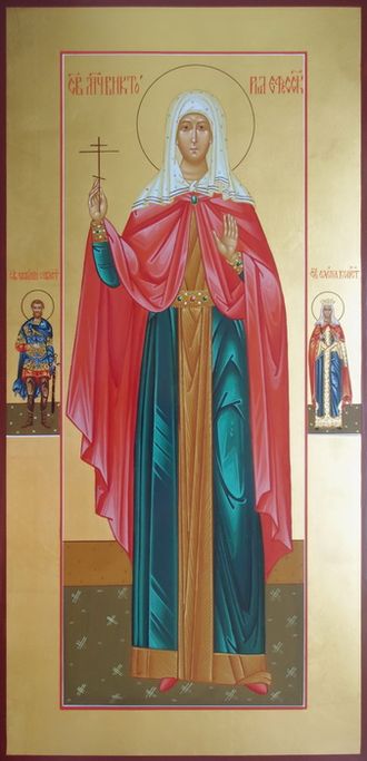 Виктория Ефесская (Эфесская), Святая мученица. Рукописная мерная икона.