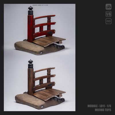 ПРЕДЗАКАЗ - Диорама &quot;Фрагмент японского моста&quot; - Коллекционная диорама 1/6 Broken Bridge Diorama Base (L011A) - mOjingToys ?ЦЕНА: 15900 РУБ.?
