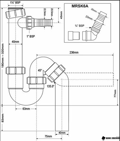 Сифон P/S-образный (Отводная арматура)
