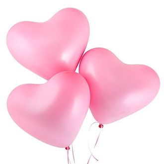 Розовый латексный шар-сердце