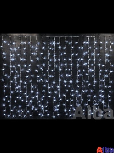 Занавес 2*1.5 м, БЕЛЫЙ ХОЛОДНЫЙ, IP54 Мерцание