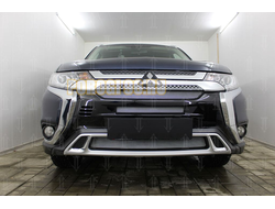 Защита радиатора Mitsubishi Outlander III 2018- (3 части) chrome