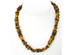 Бусы простые из темного янтаря