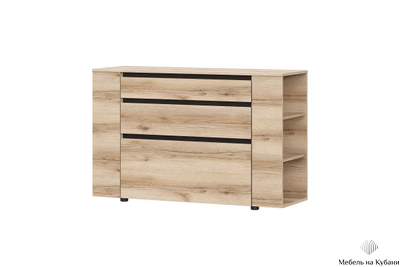 Берген комод Дуб делано/Венге