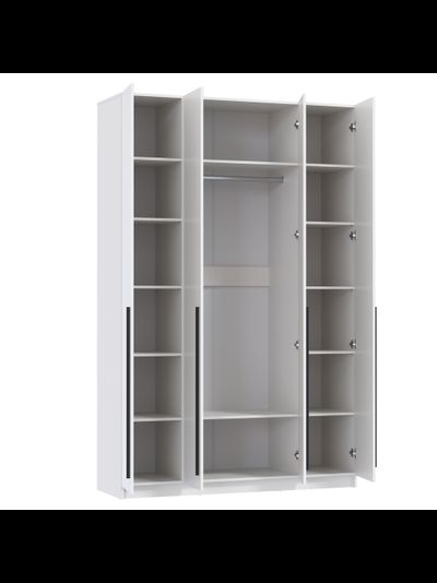 Брандо 67.13 (h2380) (4-х дв.) шкаф для одежды (ЛДСП белый / ЛДСП белый)