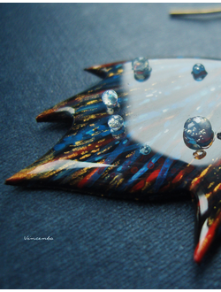 Фэнтези серьги в виде крылышек бабочки Первоэлемента