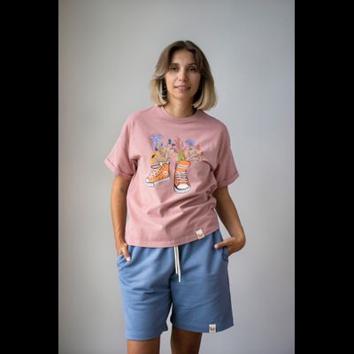 Женский костюм Розово-голубой &quot;Цветочные кеды&quot;