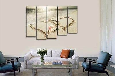 Модульная картина "Любовь на берегу"