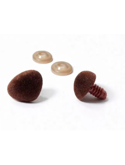 Носики бархатные винтовые 15х12 мм, коричневые