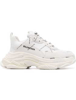 Кроссовки Balenciaga Triple S White Allover Logo