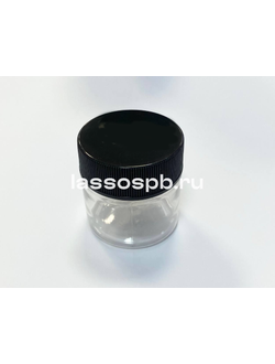 ПЭТ тара прозрачная баночка + черная крышка 20 мл х 10 шт