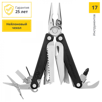 Мультитул LEATHERMAN Charge plus, 17 функций,  серебристый [832516]