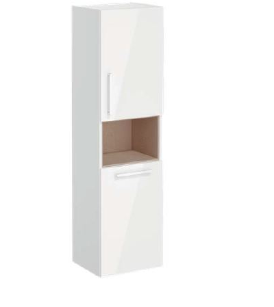 Пенал высокий, Vitra Root, 40 см, с корзиной для белья, глянцевый белый, правосторонний, 66231