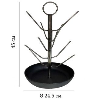 Ёлочка для Тандыра. Высота 44 см, диаметр 24 см, (чугунная сковорода)