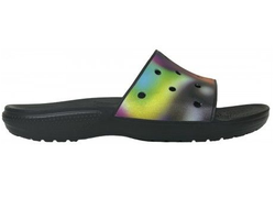 CROCS CLASSIC SLIDE TIE-DYE GRAPHICS ЧЕРНЫЕ