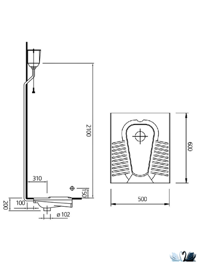 Чаша генуя Kale Optimum 71129374K0 50 х 60 см керамическая из Турции