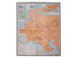 Учебная карта "Россия 1907-1914 гг." (матовое, 2-стороннее лам.)
