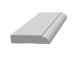 Плинтус Ultrawood BASE 011, ЛДФ-декор, влагостойкий, ударопрочный, 2,4м, под покраску