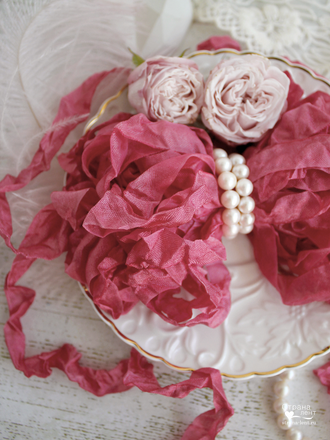 Шебби лента Пион в интернет магазине Страна лент детали