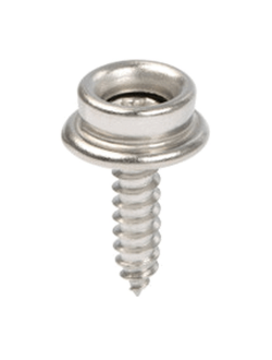 Основание тентовой кнопки DOT с саморезом Bainbridge G152 15мм из никелированной латуни, 4 штуки