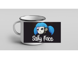Кружка металлическая эмалированная Sally Face, Салли Фейс №5